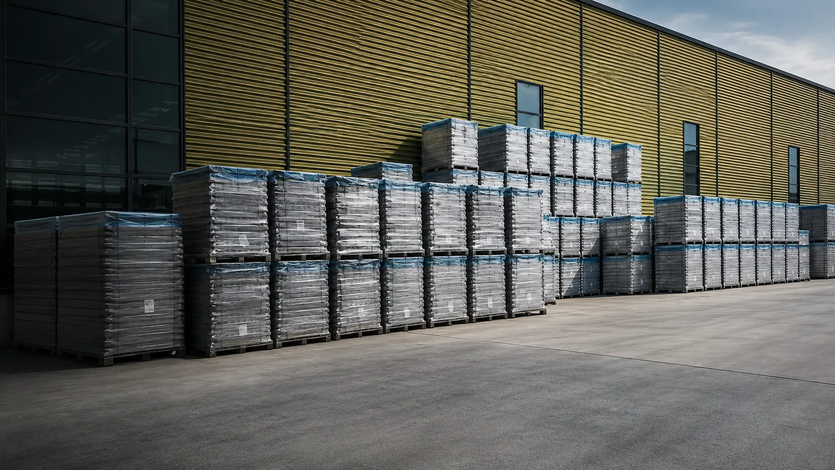 Export-ready glass packaging pallets